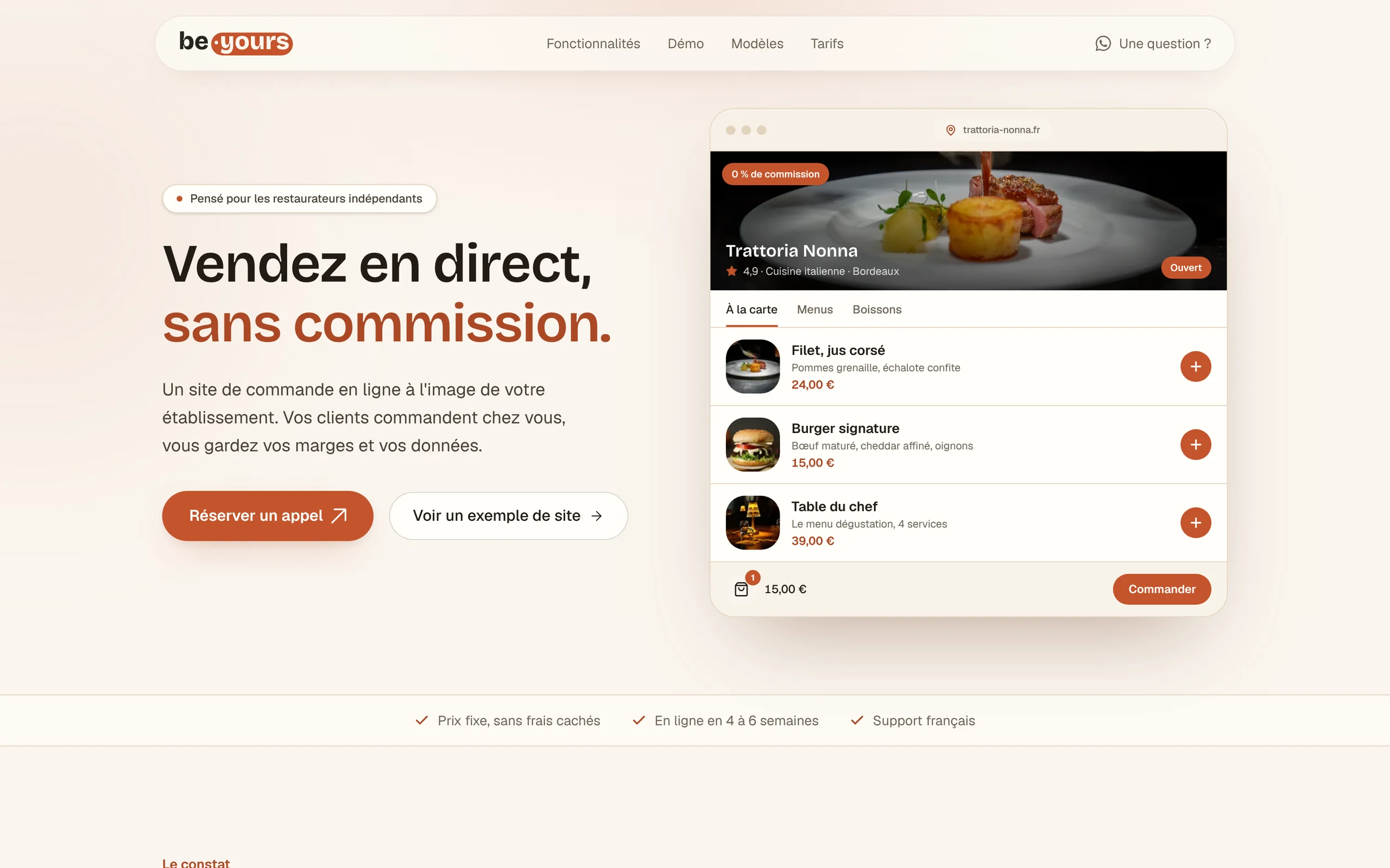 Aperçu du site Be Yours