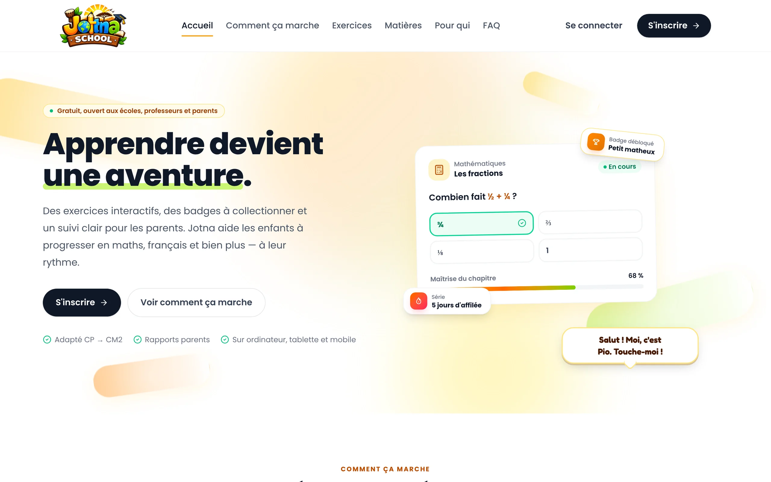 Aperçu du site Jotna School