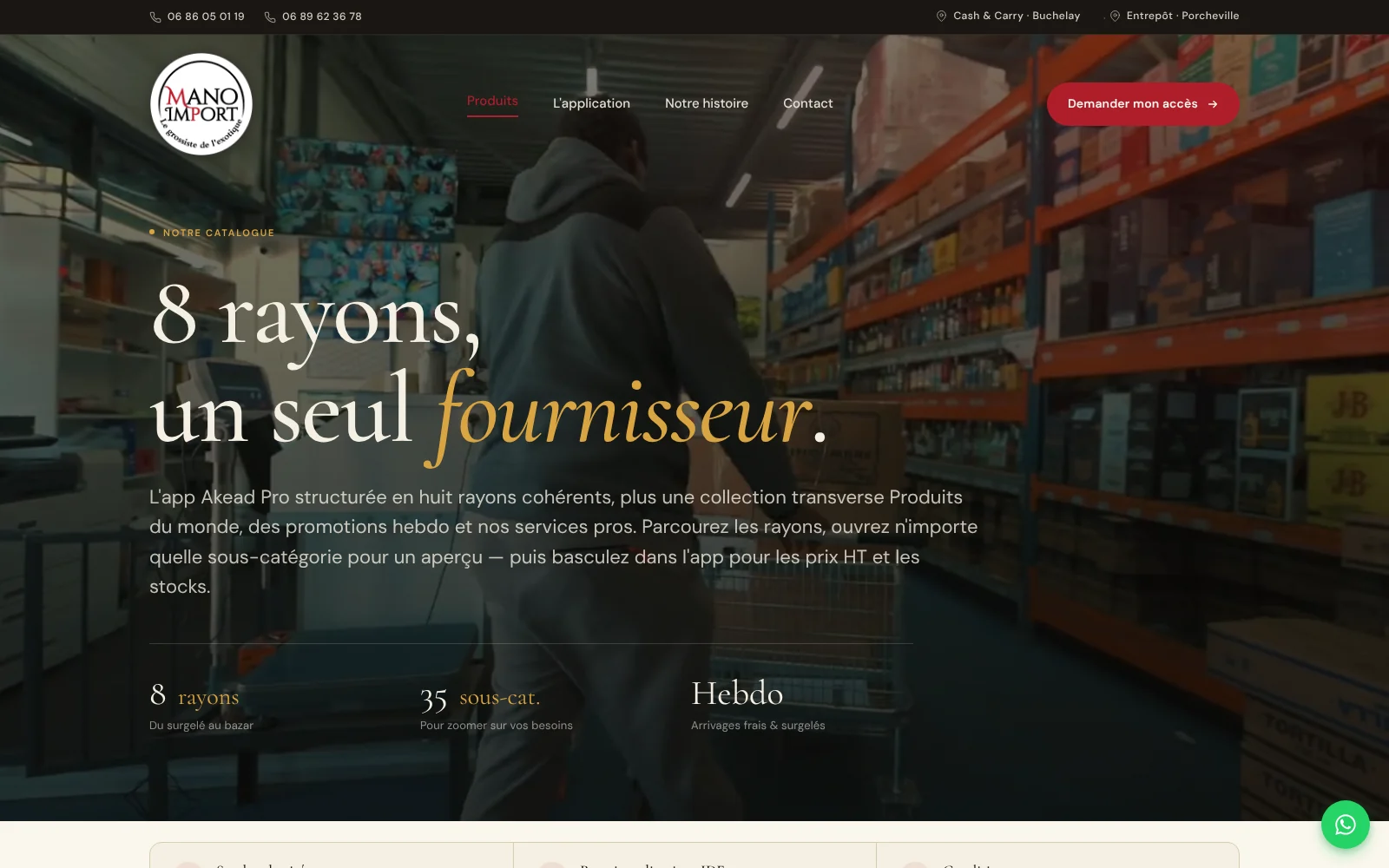 Huit rayons, un seul fournisseur