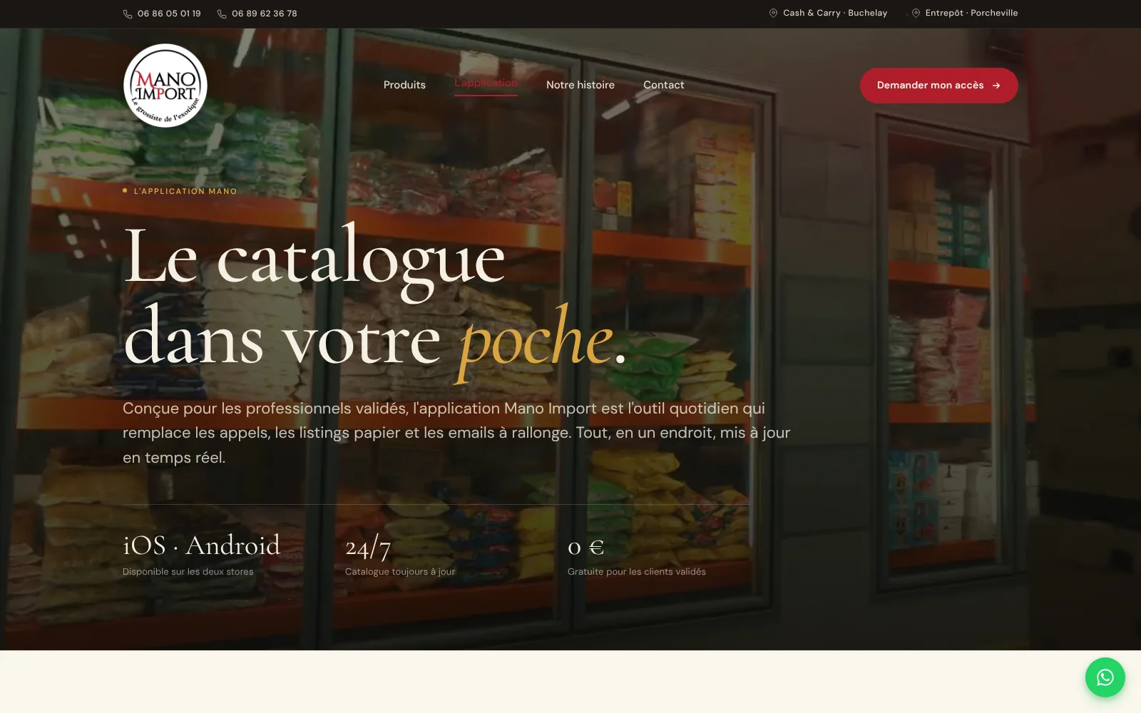 Le catalogue dans votre poche : application de commande