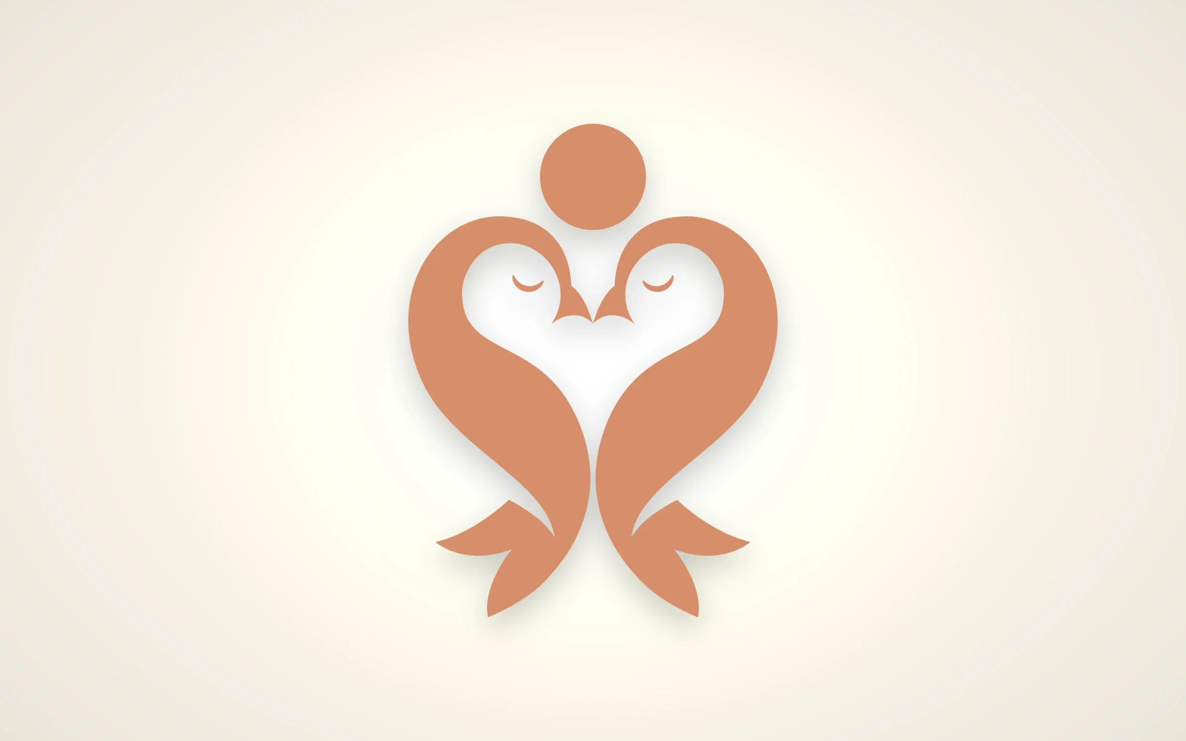 Symbole Wedillybird : deux oiseaux formant un cœur